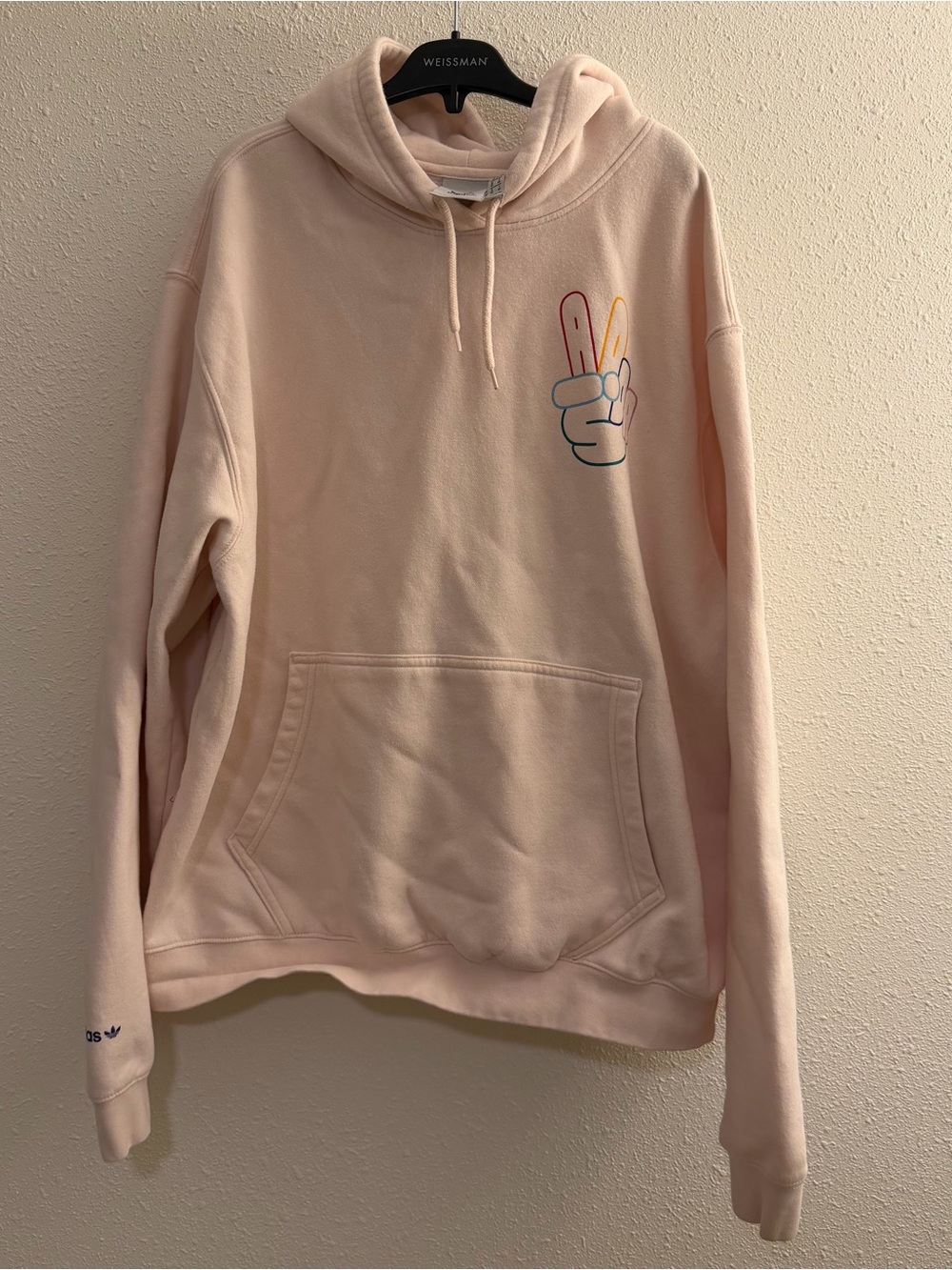adidas Light Pink Trefoil Tag Hoodie - Picture 4 of 4
